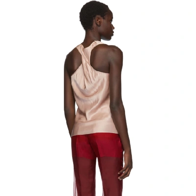 Shop Helmut Lang Pink Back Twist Camisole In Sorbet