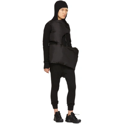 Shop Boris Bidjan Saberi Black Rib Crewneck Long Sleeve T-shirt