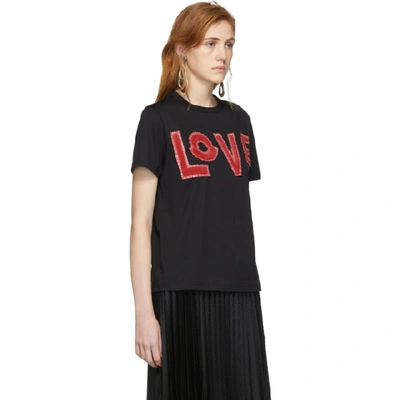 MONCLER GENIUS 2 MONCLER 1952 黑色“LOVE” T 恤