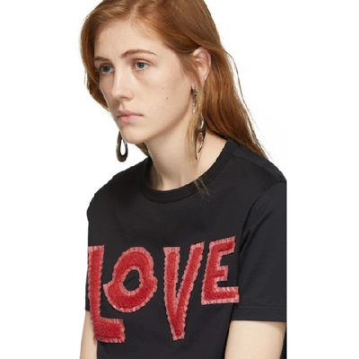 MONCLER GENIUS 2 MONCLER 1952 黑色“LOVE” T 恤