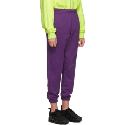 Shop Martine Rose Purple Slim Track Pants