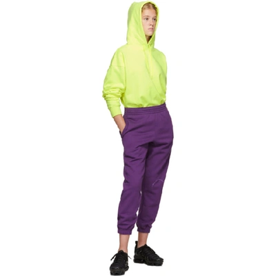 Shop Martine Rose Purple Slim Track Pants