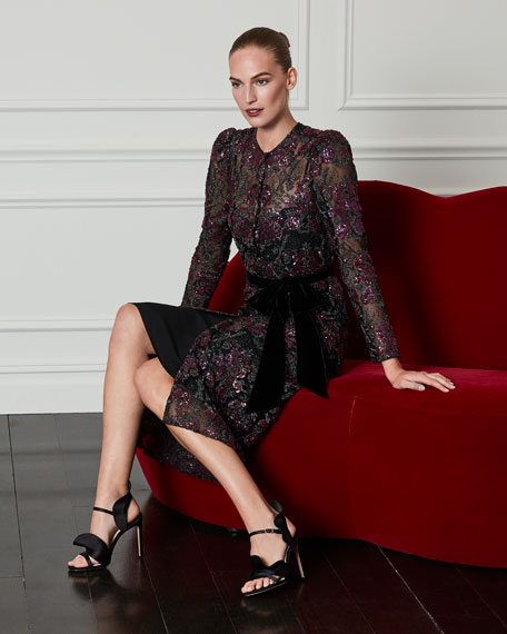 monique lhuillier velvet dress