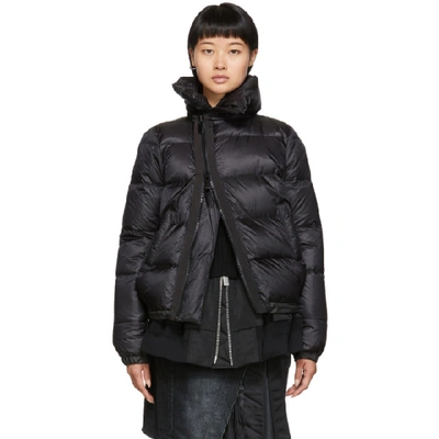 Shop Sacai Black Down Puffer Jacket In 001 Black