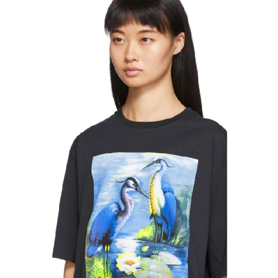Shop Heron Preston Black Heron Birds T-shirt In Offblack