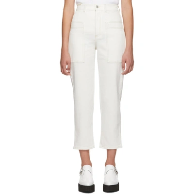 Shop Stella Mccartney White Cropped Jeans In 9500 White