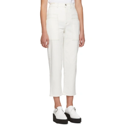 Shop Stella Mccartney White Cropped Jeans In 9500 White