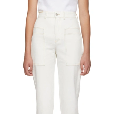 Shop Stella Mccartney White Cropped Jeans In 9500 White