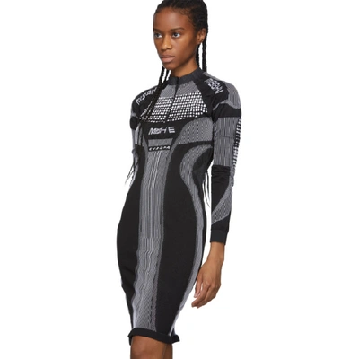 Shop Misbhv Black & White Active Future Short Dress In Black/white