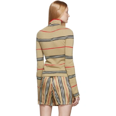 Shop Burberry Beige Waita Turtleneck In Archive Bei