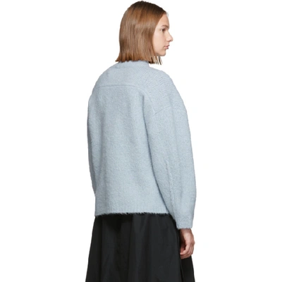 Shop 3.1 Phillip Lim Blue Oversized Dropped Shoulder Turtleneck In Eg400 Blue