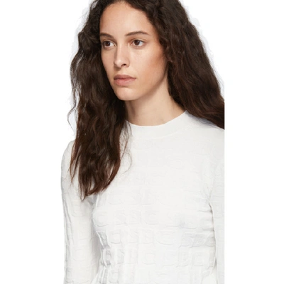 Shop See By Chloé See By Chloe White Sbc Crewneck Sweater In 27g Pearly