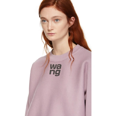 Shop Alexander Wang T Pink Wash & Go Dense Logo Sweatshirt