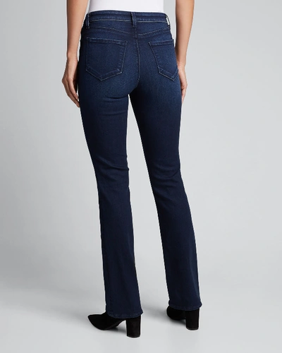 Shop L Agence Oriana High-rise Straight Jeans In Noir