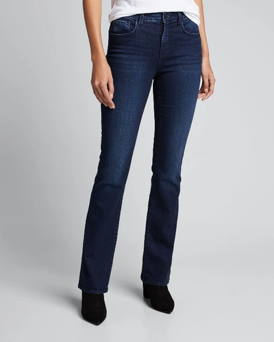 Shop L Agence Oriana High-rise Straight Jeans In Noir