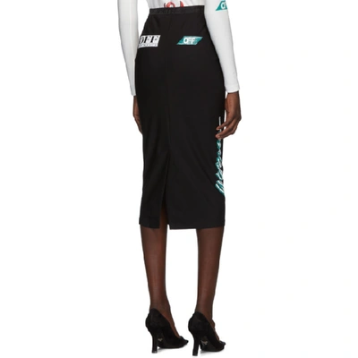 OFF-WHITE SSENSE 独家发售黑色多徽标运动风半身裙