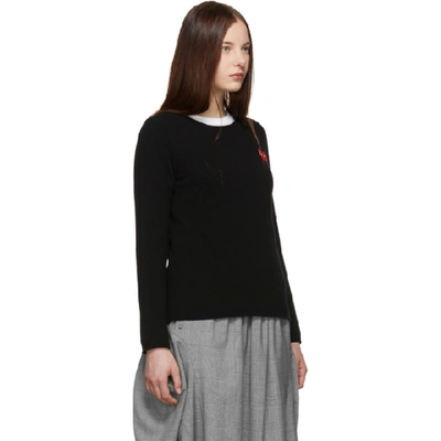 Shop Comme Des Garçons Play Comme Des Garcons Play Black Heart Patch Sweater In 1 Black