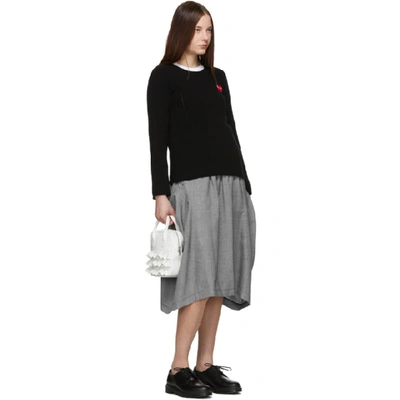 Shop Comme Des Garçons Play Comme Des Garcons Play Black Heart Patch Sweater In 1 Black