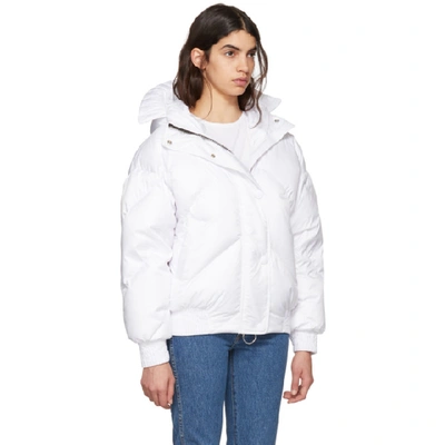 Shop Ienki Ienki White Dunlop Down Puffer Jacket In Snow White