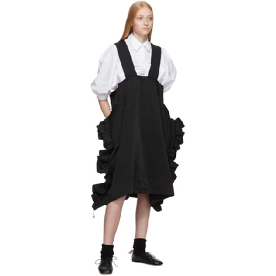 Shop Comme Des Garçons Comme Des Garçons Comme Des Garcons Comme Des Garcons Black Ruffled Oversized Suspender Skirt In 1 Black