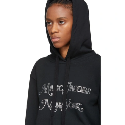 Shop Marc Jacobs Black New York Magazine Edition Embellished Logo Hoodie In 001 Black