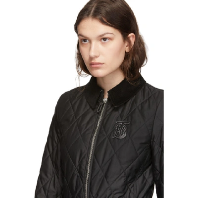 Shop Burberry Black Quilted Ongar Jacket