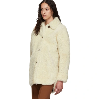 Shop Isabel Marant Reversible Off-white Sarvey Coat