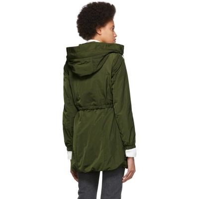Shop Moncler Green Topaz Coat In 818 Green
