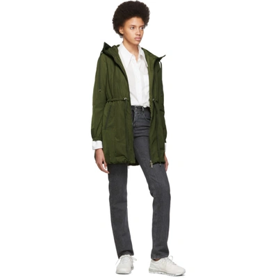 Shop Moncler Green Topaz Coat In 818 Green