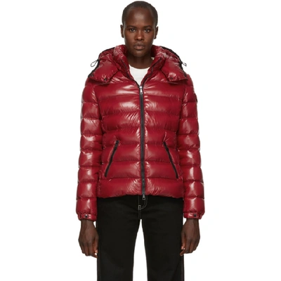 Shop Moncler Red Down Bady Jacket In 438 Red*