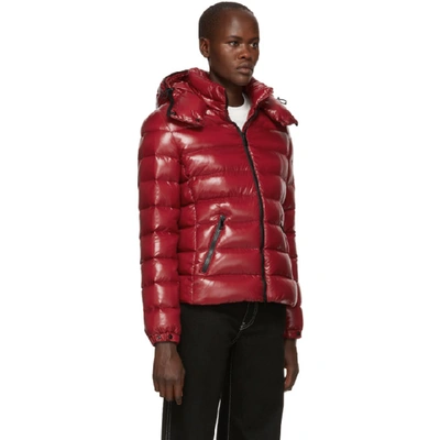 Shop Moncler Red Down Bady Jacket In 438 Red*