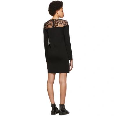 Shop Givenchy Black Lace-trimmed Dress In 001 Black