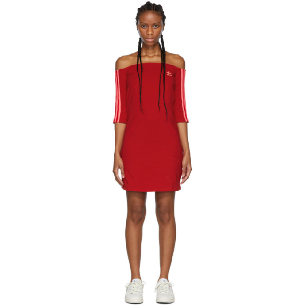 off shoulder adidas dress