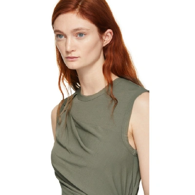 Shop Alexander Wang T Alexanderwang.t Khaki Twisted Top In 309 Cargo