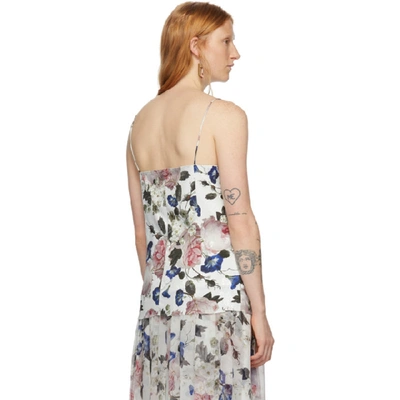 Shop Erdem White Mayelle Camisole In White/pink