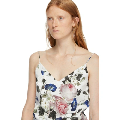 Shop Erdem White Mayelle Camisole In White/pink