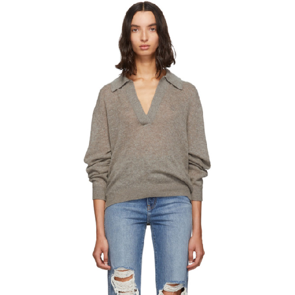 khaite polo sweater