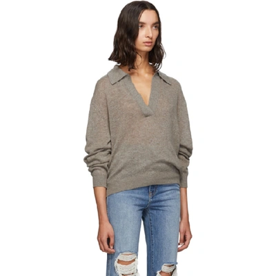 Shop Khaite Grey Jo Sweater In Barley