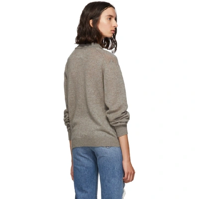 Shop Khaite Grey Jo Sweater In Barley