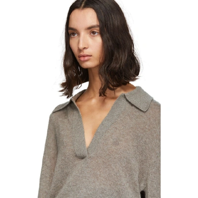 Shop Khaite Grey Jo Sweater In Barley