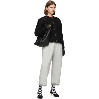 Shop Marc Jacobs Black Mohair Fishnet Cardigan In 1 Black