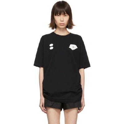 Shop Off-white Black Hand Card T-shirt In Black Multi