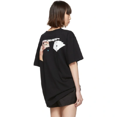 Shop Off-white Black Hand Card T-shirt In Black Multi