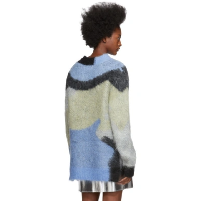 Shop Ambush Blue Mohair Crewneck Sweater