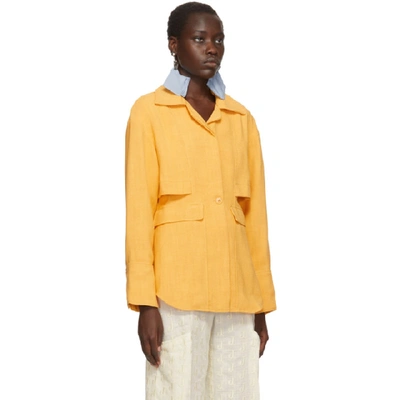 JACQUEMUS 橙色“LA CHEMISE MONCEAU”衬衫