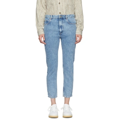 Shop Isabel Marant Étoile Isabel Marant Etoile Blue Neaj Jeans In 30ib Ice Bl