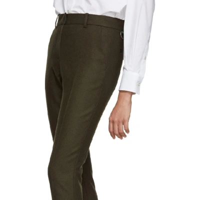 Shop Sacai Khaki Panel Trousers In 501 Khaki