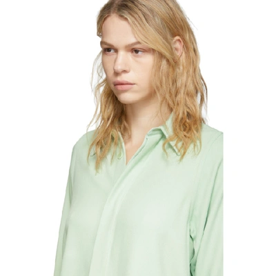 Shop Ami Alexandre Mattiussi Green Oversized Button Down Shirt In 302 P Green