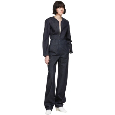 Shop Lemaire Ssense Exclusive Navy Large Twisted Jeans In 791 Darknvy