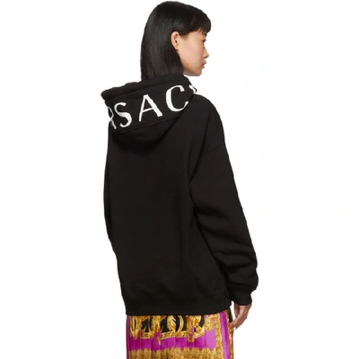 Shop Versace Black Ford Edition Logo Hoodie In A008 Black